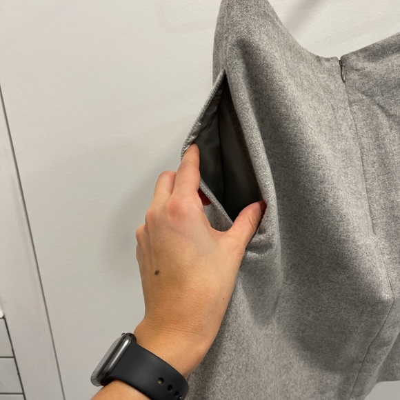 Super Cute Wool Grey Mini Skirt - Picture 6 of 9